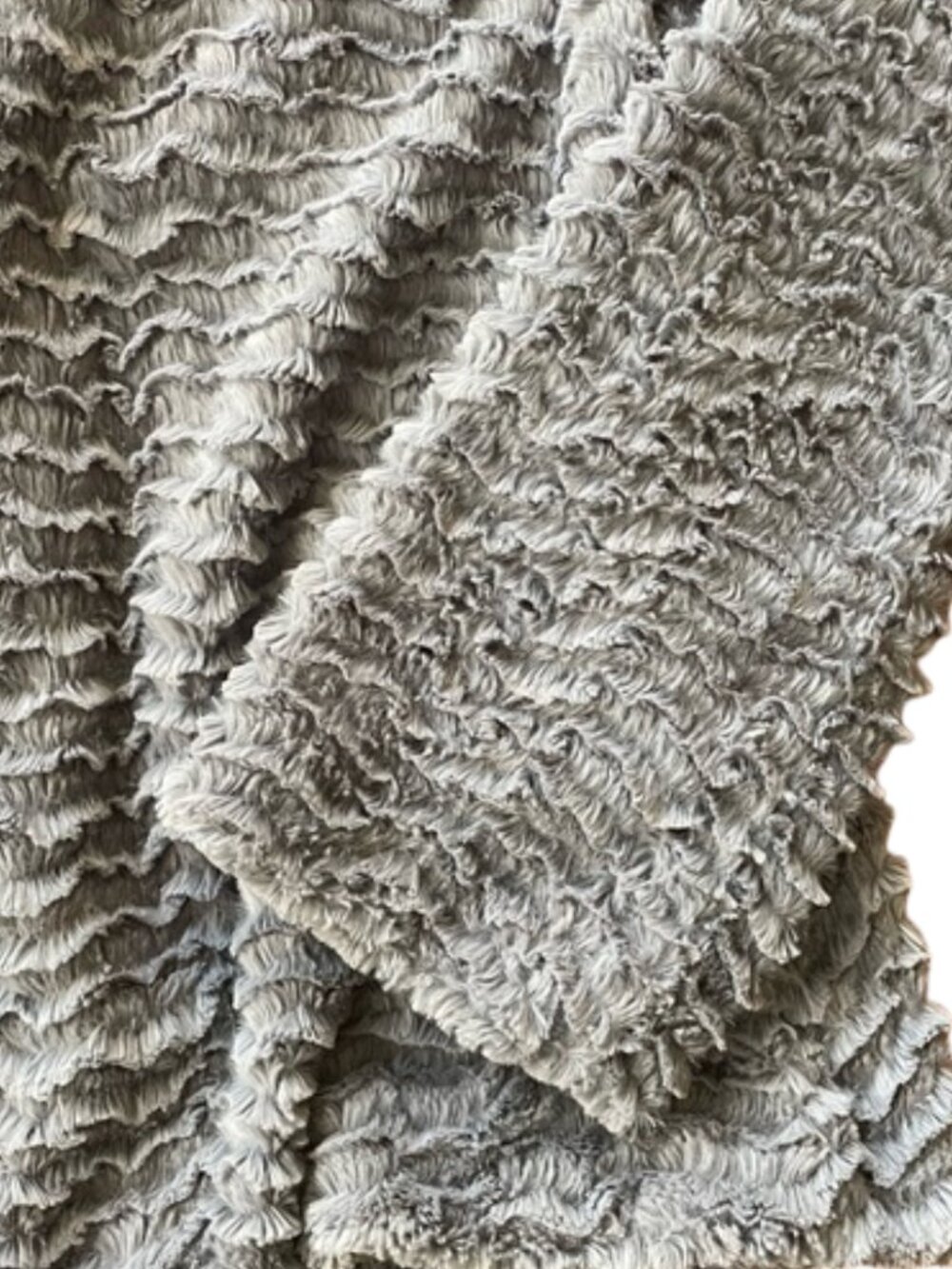 Patagonia Pelage Fleece Faux Fur Jacket Gray Plush Coat Size M - Picture 5 of 6